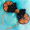 CHuangQi Mouse Ears Headband with Shiny Bow, Double-sided Sequins Glitter Hair Band, for Birthday Party Celebration & Event (XC30)