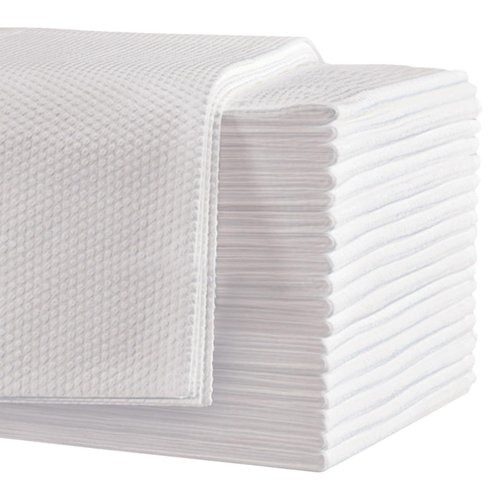 Biubumtu 50-Count Disposable Bath Hair Towels, 19.7" x 27.6" Thickened and Absorbent Salon & Spa Towels for Massage Yoga Camping Trips (White)