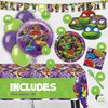 Teenage Mutant Ninja Turtle Birthday Party Supplies | Serves 16 Guests | Officially Licensed | TMNT Mutant Mayhem Movie | Balloon Decorations, Plates, Napkins, Tablecloth, Forks, Button