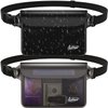 Labeol Waterproof Fanny Pack, 2 Pack Pouch with Waist Strap,Waterproof to Keep Phone and Valuables Dry,Waterproof for Swimming Kayaking Boating Snorkeling (Black+Gray)