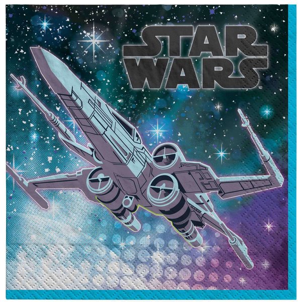 "Star Wars" Galaxy of Adventures Luncheon Napkins, 6.5" (16-Pack) - Ultimate High-Quality Paper Napkin Set, Featuring Iconic Characters