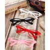 JOVITEC 4 Pieces Cat Eye Glasses with Rhinestones 50's 60's Party Costume Glasses for Hip Hop Dress up Halloween Party Favor (Red, Black, White, Pink)