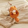 ZCPACE 11.8'' Kawaii Red Panda Stuffed Animal Plush Pillow Toy with Detachable Scarf Ailurus Fulgens Plushie Doll Toys Home Decor