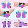 Knee Pads for Kids Adjustable Protective Gear Set with Mesh Bag Knee Pads and Elbow Pads Wrist Guard for Girls Kids Roller Skates Cycling Skateboard Scooter, 3-8 Years, Mermaid