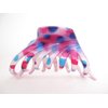 Generic Spotted pink blue white hair claw clip for medium fine hair