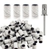 100 Pcs (240 Grit, White) Nail Drill Bits with Mandrel Bit,Sanding Bands for Nail Drill,Professional Nail Manicure Great Fit for Nail Drill Bits for Acrylic Nails
