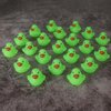 50pcs Glow Rubber Ducks, 1.4 Inch Mini Light Up Ducks Rubber Ducks Bath Toys for Kids Halloween Flashing Rubber Duck Assorted Rubber Ducks for Baby Shower Halloween Party Favors