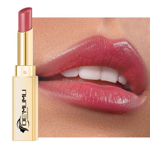 DE'MUMU Pink Lipstick for Women Hydrating Lipstick Glossy Moisture Lip Gloss Sheer-Medium Coverage Long Lasting Lipsticks for Dry Lips DM96 Dusty Pink