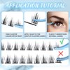 Lash Clusters 84 Pcs Cluster Lashes Eyelash Clusters DIY Cluster Eyelash Extensions Individual Lashes Thin Band & Soft (Frost,D-8-16mix)