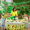 Dino Four Birthday Party Decoration, 4th Dinosaur Birthday Decorations, Dino Four Banner, Roar Balloons, Four Birthday Decorations for Boys Kids 4th Dinosaur Party Supplies