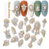 Gold Nail Art Charms Nail Art Zircon Alloy Nail Jewelry Transparent Shiny Metal Nail Art Gemstone Fashion DIY Nail Art Decorations