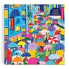 Galison Umbrella Lane 1000 Piece Puzzle in Square Box from Galison - Bright and Bold 27" x 20" Illustrated Puzzle, Thick and Sturdy Pieces, Fun and Challenging Activity for Adults, Unique Gift Idea!