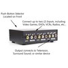 THE CIMPLE CO 2 Way AV Switch - 2 Input 1 Output RCA Selector Switch for Composite Audio and Video - Switcher Box - Includes RCA Composite Cable (Black)