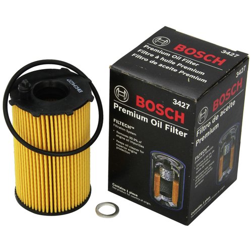 Bosch Automotive 3427 Premium FILTECH Oil Filter 2012-17 Hyundai Azera,2010-18 Hyundai Santa Fe,2013,2017 Hyundai Santa Fe XL,2014-16 Kia Cadenza,2011-2012,2014-2019 Kia Sedona,2011-2019 Kia Sorento