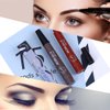 Eyebrow Tattoo Pen, Ksndurn Black Eyebrow Pencil - Waterproof Microblade Brow Pen, Eyebrow Tattoo Pen with a Micro-Fork Tip - Natural Looking Eyebrows Effortlessly with Gift