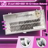 Marsfarmer 60PCS False Eyelashes Cluster Set - 50D 3 Size 10 12 14mm D Curl Eyelashes Clusters Extension Individual Cluster Lashes