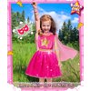 Jeowoqao Princess Dresses for Girls, Princess Dress Up Clothes Little Girls Princess Costumes with Capes Toys Christmas Birthday Gift for Toddler Girl Age 3-6