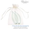 Parcelona French Effortless Mini Set of 2 Celluloid Banana Hair Clip for Fine Hair, Made in France (Clear)