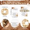 Yinkin 50 Sets Boho Baby Shower Favor for Guests Baby Shower Hair Ties Favors 50 Brown Scrunchies 50 Thank You Cards a Message from The Bump
