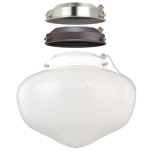 Westinghouse 7785200 Led Schoolhouse Indoor/Outdoor Energy Star Ceiling Fan Light Kit, Three Fitters with White Opal Glass , Red