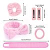 LTHYHJ Spa Gift Set: Bubble Headband, Face Wash Headband, Skin Care Wristbands for Ladies and Women