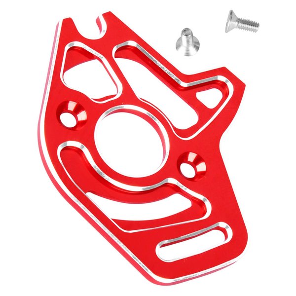 RCMYou Aluminum RC Motor Mount Upgrades Part for 1/10 Slash 4x4/Slash 4x4 VXL,Alloy Motor Plate Hops Up,Red