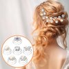 40pcs Brides Spiral Hair Pins,UHOMENY Silver Pearl Hair Pins Crystal Rhinestones Swirl Hair Pins Hair Pins for Bridal Wedding Hair Accessories with Box for Women Girls Wedding Bridal Party