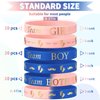 Hicarer 60 Pieces Gender Reveal Bracelets, Team Silicone Wristbands Team Gender Reveal Party Bracelets Team Both Rubber Wristband for Baby Shower Gender Reveal Party Favor Supplies