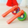 GoodPlay 2PCS Wooden Spinning Top Gyroscope peg-top with Handle and Pull String Wire,can Last Long time, Color Random