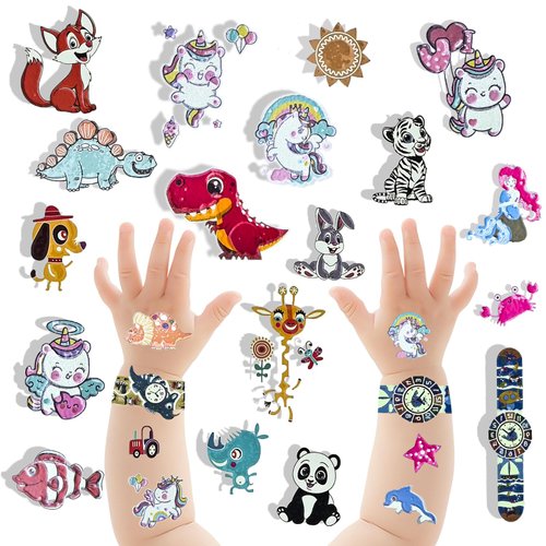 Linn'sCollection Cartoon Temporary Tattoo Stickers for kids, 300 pcs Waterproof Luminous Design, Henna Tattoo Sticker,Fake Tattoo Stickers for kids, Party Supplies, Stickers for kids