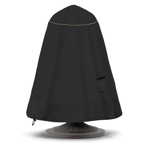 Bitubi Fountain Cover（36"x42"） 600D Oxford Cloth Garden Fountain Statue Protective Cover with Drawstring Waterproof Windproof Fountain Protector,Black