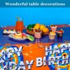 durony 3 Packs Dart War Tablecloth Table Cover Rectangle Plastic Table Cover Waterproof Party Tablecloths Dart War Party Supply for Birthday Gun Themed Part, 54 x 108 Inches