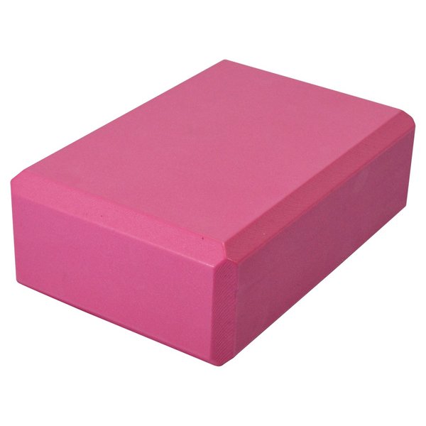 YogaAccessories 3'' Foam Yoga Block - Pink