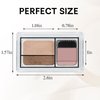Apooliy Dual-Color Eyeshadow Palette with Applicator,Waterproof Eye Shadow,Shimmer Eye Makeup Palette,Long Lasting