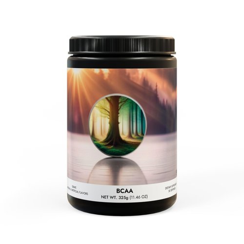 BCAA Supplement, Grape (325g, 11.46oz, 50 Servings) Black jar + lid/NET WT 11.46 OZ (325g) / Grape