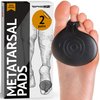Metatarsal Pads Ball of Foot Cushions - Metatarsal Pads for Women and Men - Soft Gel Foot Pads Metatarsal Foot Forefoot Cushioning Foot Pain Relief - 2 Pairs Black