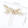 Unicra Bride Wedding Crystal Hair Pins Bridal Hair Pieces Wedding Hair Accessories for Women and Girls (Pack of 1) (Gold)
