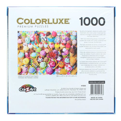 Variety of Colorful Ice Cream Colorluxe 1000 Piece Puzzle