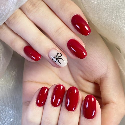 COSMOO 13ml Red Quick Dry Nail Polish, Red Vegan Chip-Resistant Long-Lasting Nail Lacquer for Nail Art Varnish, 0.43 fl oz