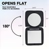 Conair Pocket Mirror for Women or Men, Small Compact Mirror for Purses or Toiletry Bags, Travel Magnifying Makeup Mirror with 1x/5x Magnification in Black