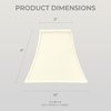 Royal Designs Square Bell Lamp Shade, Eggshell, 5" x 10" x 9"