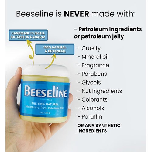 Beesaluxe Beeseline Original - 100% Natural & Hypoallergenic Alternative to Petroleum Jelly - Lips, Hands, Baby, Makeup Remover and More (1, 8 oz)