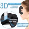 Eye Mask for Lash Extensions, Sleep Mask for Side Sleeper, Eyelash Sleeping Mask for Extensions,100% Block Out Light Sleeping Eye Mask for Women Men ,3D Sleeping Mask Adjustable Strap Ear Plugs