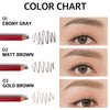 BOM Basic Wood Brow Pencil, Waterproof Smooth Fine Shape for Beginners (01 Ebony Gray)