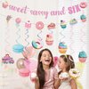 Sweet Sassy and Six Birthday Decorations - Sweet Sassy and Six Banner Hanging Swirl 6th Birthday Decorations for Girls Ice Cream Donut Cake Sweet 6th Birthday Party Supplies for Girls