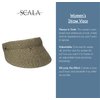 Scala Ladies Sun Visor Wide Brim Straw Boating Hat 3.5” Lightweight Comfortable Straw Visor for a Sunny Day