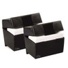 1InTheOffice Index Card Box 5x8 Index Card Holder, 400 Card Capacity Black (2 Pack)
