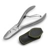 Fingernail and Toenail Nippers in Leather Case FINOX Surgical Stainless Steel Pedicure Nail Clippers German Toe Nail Cutter GERmanikure Solingen p126