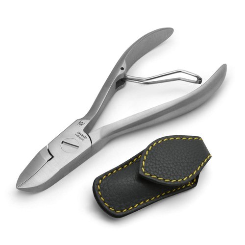Fingernail and Toenail Nippers in Leather Case FINOX Surgical Stainless Steel Pedicure Nail Clippers German Toe Nail Cutter GERmanikure Solingen p126