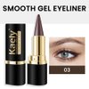 Kaely Brown Gel Eyeliner Pencil,Waterproof Smudge Proof Eye Liner Pen,Cat Eye Goth Halloween Makeup,Eye Black Face Paint Lipstick Crayon,Color Colorful Eyeliner Eyeshadow Stick,03